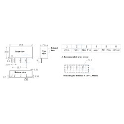 Module hạ áp nguồn cách ly 12V-5V B1205S 2WR3
