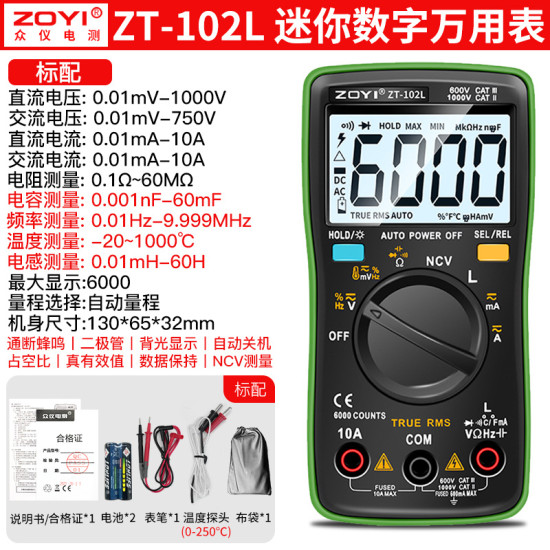 Đồng hồ đa năng VOM ZOYI ZT-102L