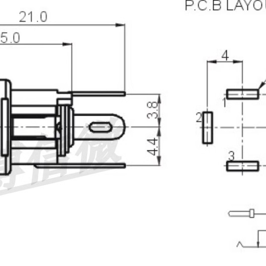 Jack DC-025 5.5*2.1mm kim loại