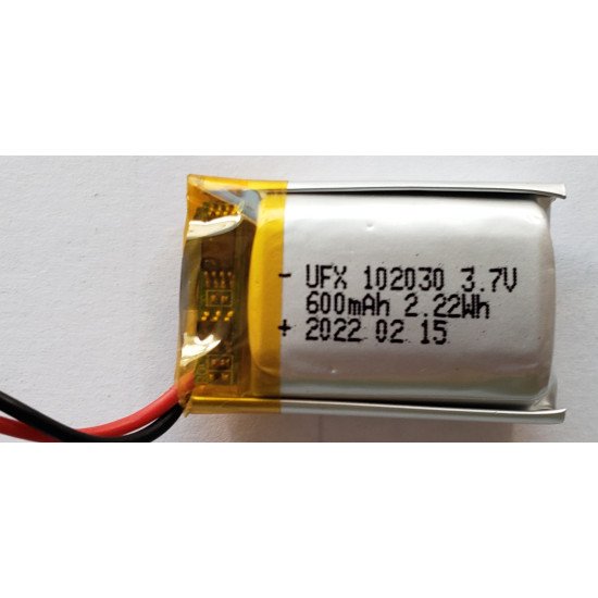 Pin Lithium Lipo 3.7V 600mAh UFX102030