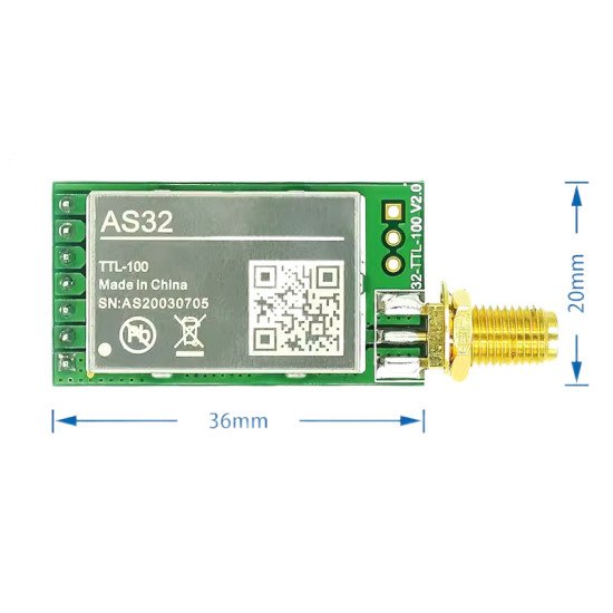 Mạch thu phát RF Uart Lora XS1278/SX1276 433Mhz 3000m