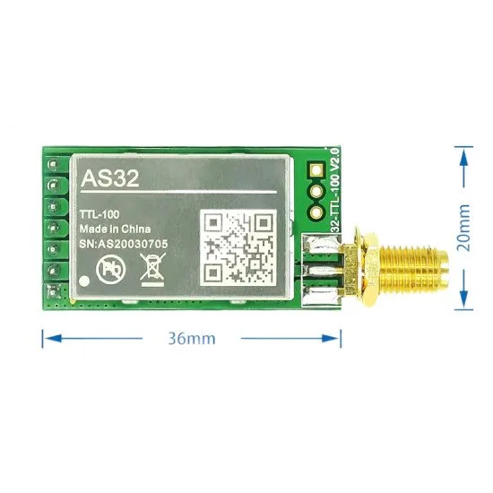 Mạch RF UART Lora SX1278 433Mhz 3000m Mạch RF UART Lora SX1278 433Mhz 3000m