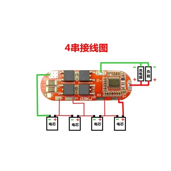 Mạch sạc và bảo vệ pin 3S/4S/5S 20A pin 3.7V