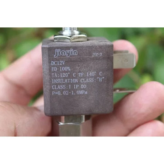 Van điện từ 12V thường mở, thép không ghỉ