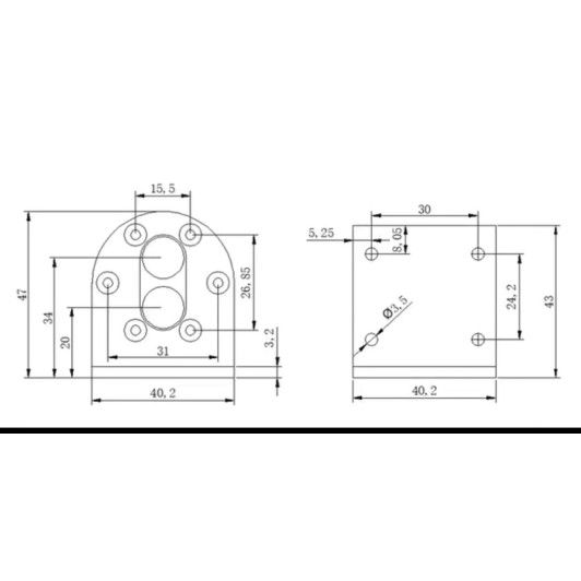 Giá đỡ động cơ 37GA 37GB