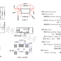 Mini USB 5P SMD cái