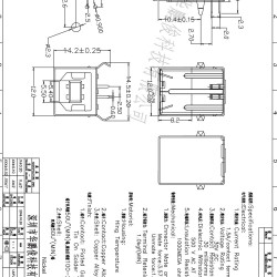 USB Type B cái 90 độ