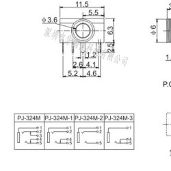 Jack audio 3.5 cái PJ-324M