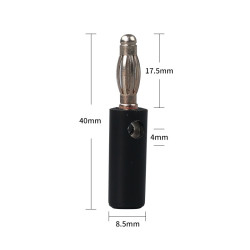Jack bắp chuối đực 4mm (đỏ, đen)