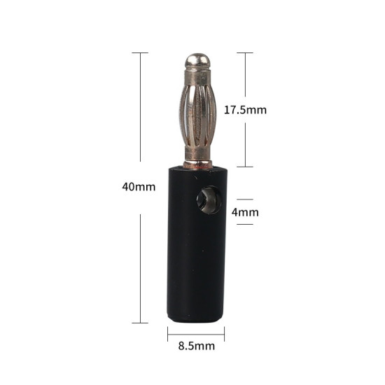 Jack bắp chuối đực 4mm (đỏ, đen)