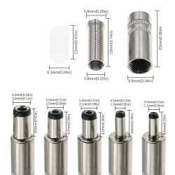 Jack DC 5.5*2.5mm đực kim loại