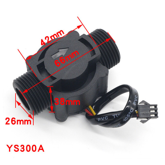 Cảm biến lưu lượng nước FS300A G3/4 27mm