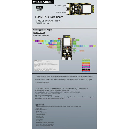 Kit ESP32 C5 N8R4 wifi 6
