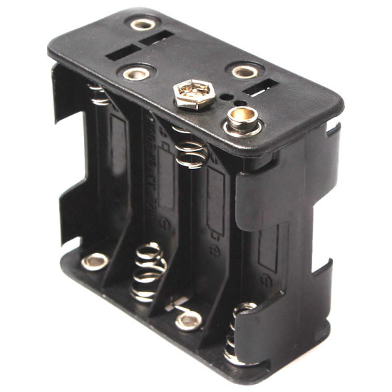 Đế 8 pin AA ra jack pin vuông