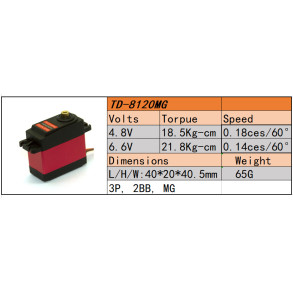 Động cơ RC servo TD8120MG 180 độ 20kg