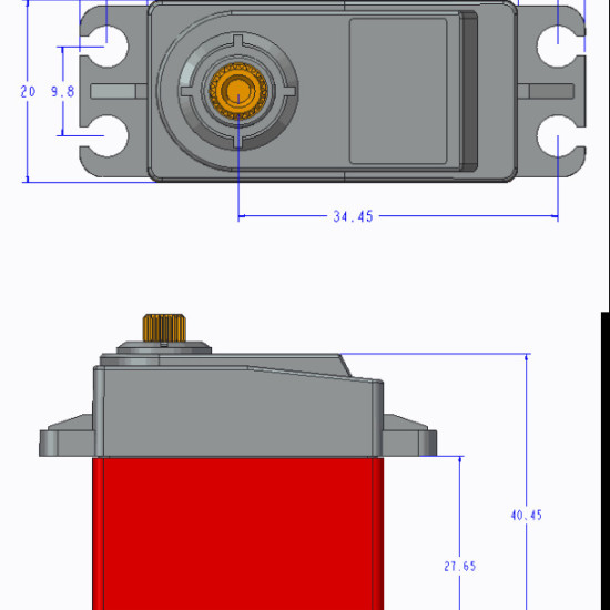 Động cơ RC servo TD8120MG 180 độ 20kg Động cơ RC servo TD8120MG 180 độ 20kg