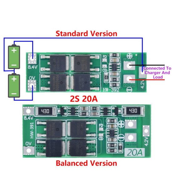 Mạch sạc và bảo vệ pin 2s 20A HW-392 pin 3.7V